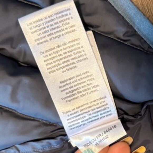 Columbia 650 Down Winter Jacket Women’s XS Blue with Yellow Zipper Puffer Coat - Picture 4 of 4